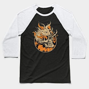 skull fire Baseball T-Shirt